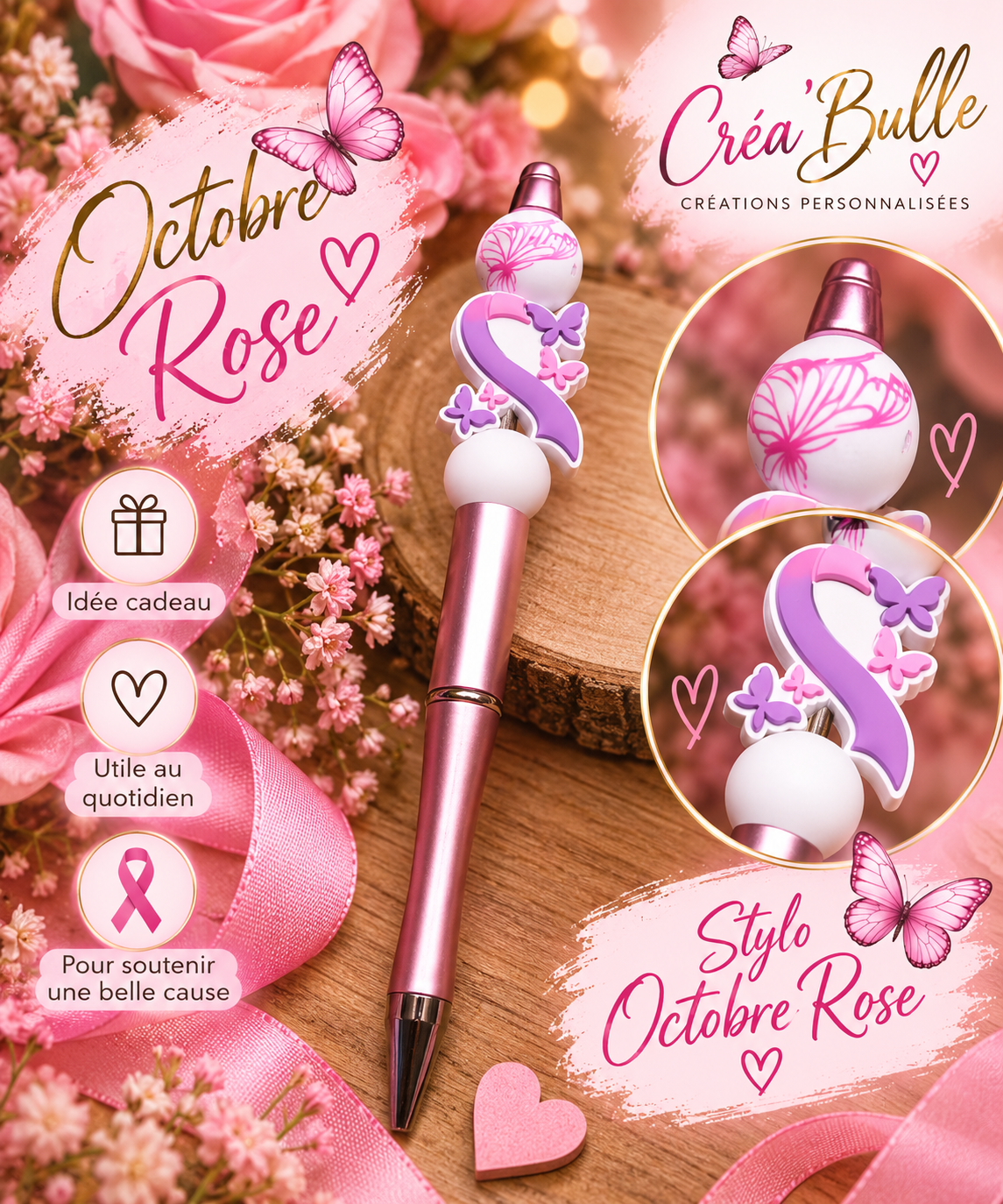 Stylos Octobre Rose