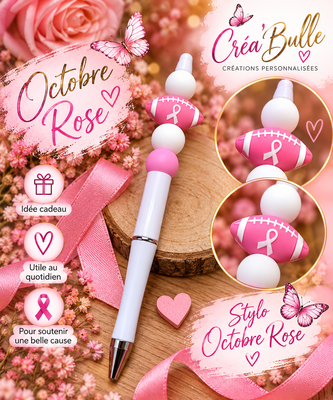 Stylos Octobre Rose