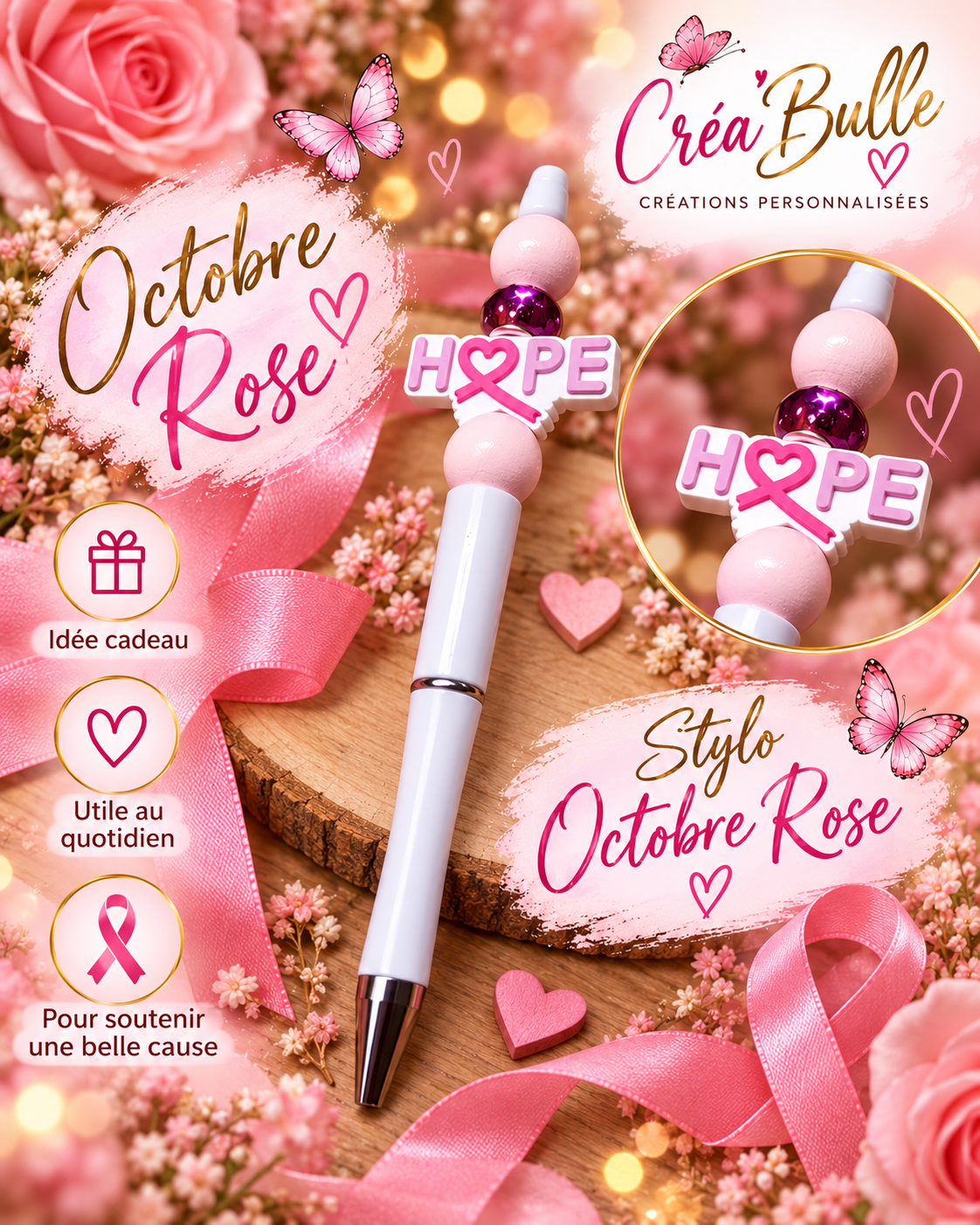 Stylos Octobre Rose