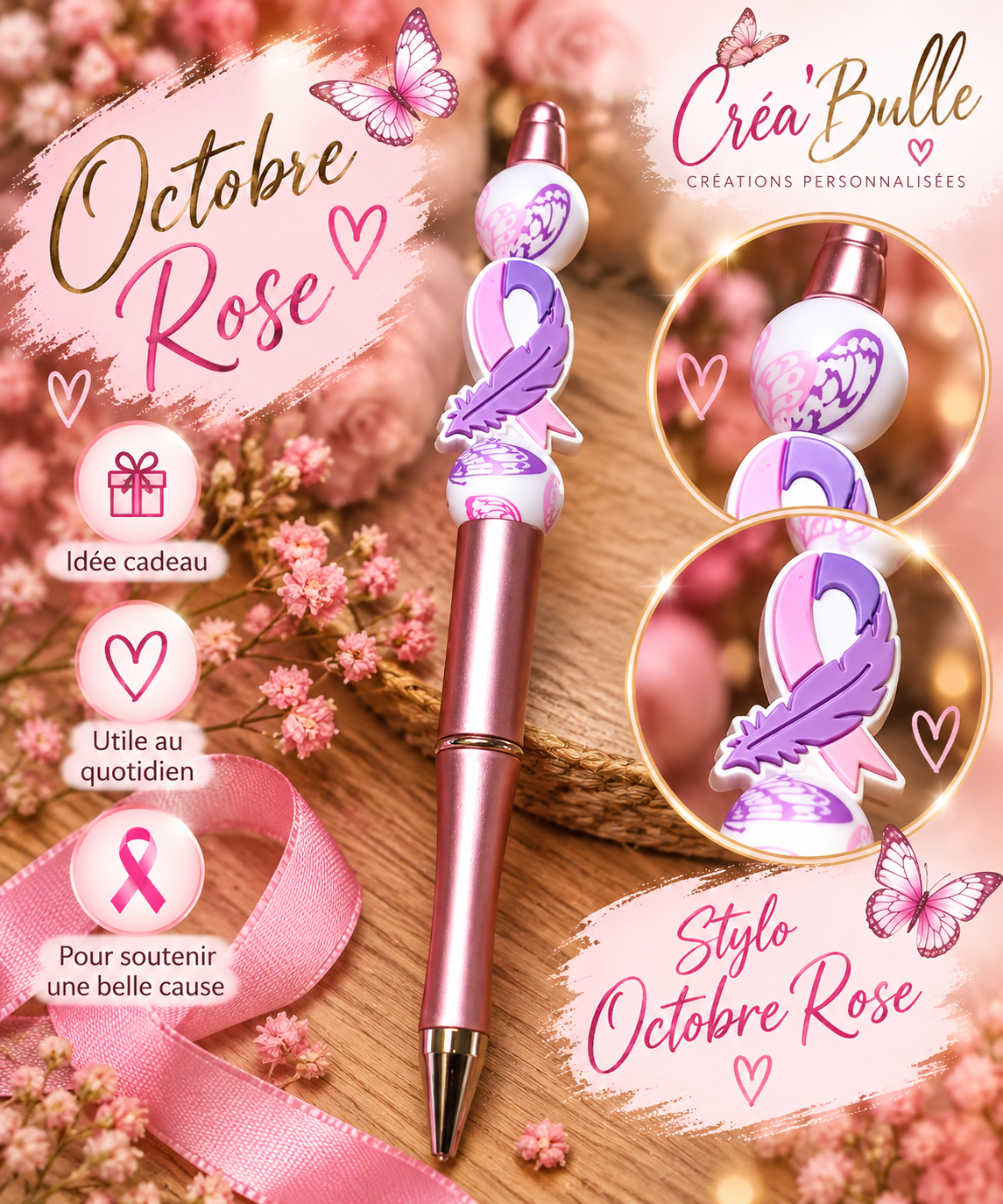 Stylos Octobre Rose