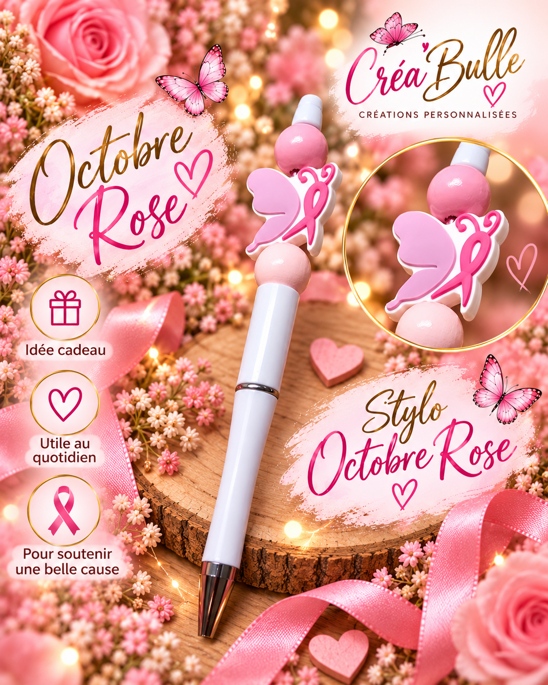 Stylos Octobre Rose