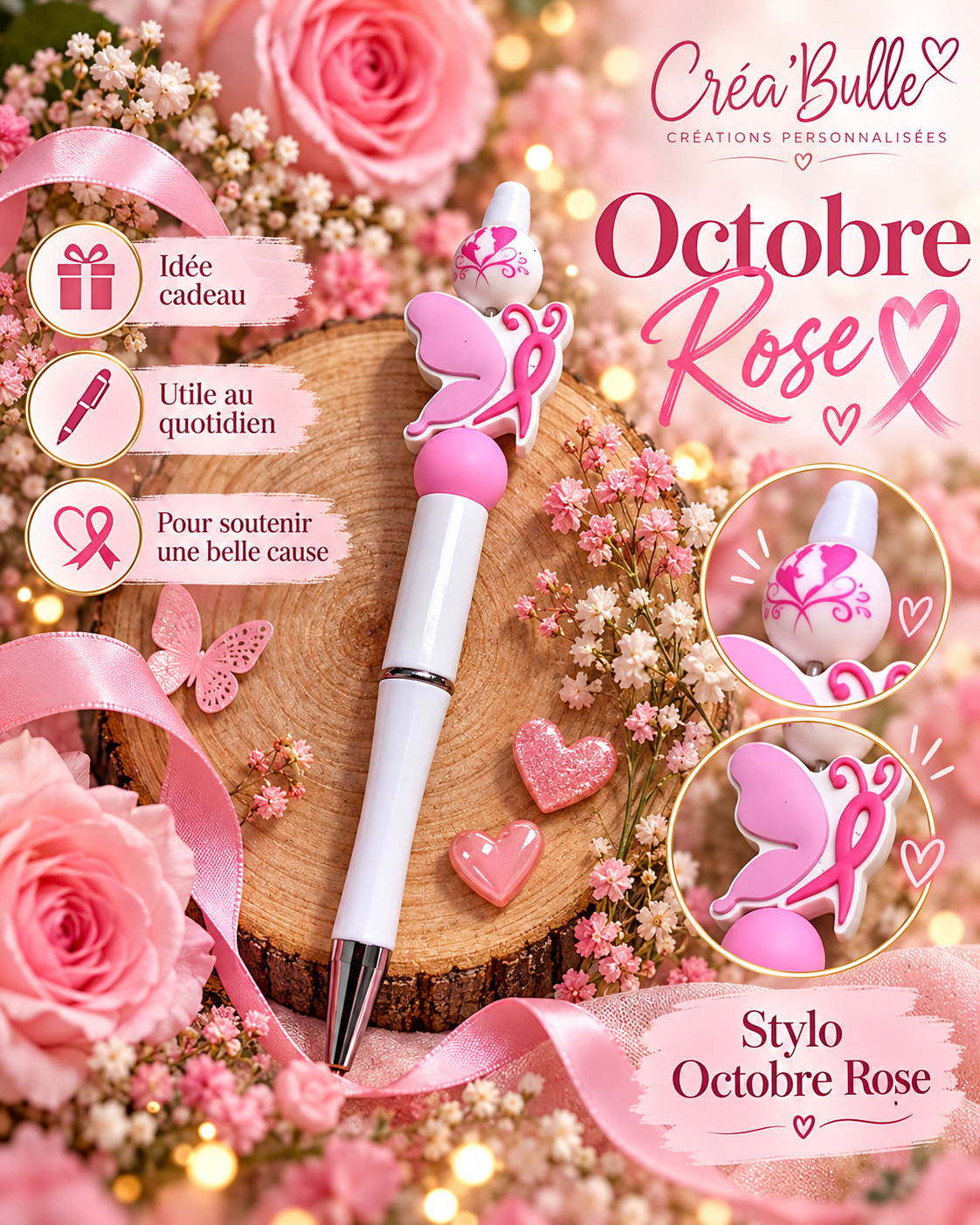 Stylos Octobre Rose