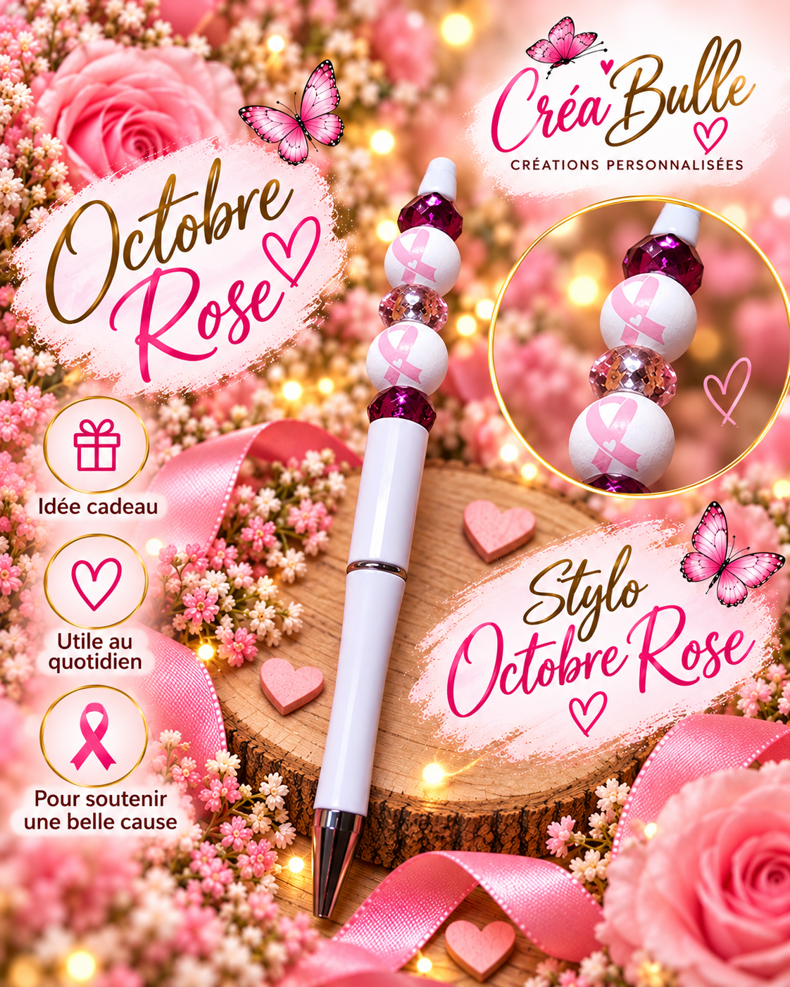 Stylos Octobre Rose