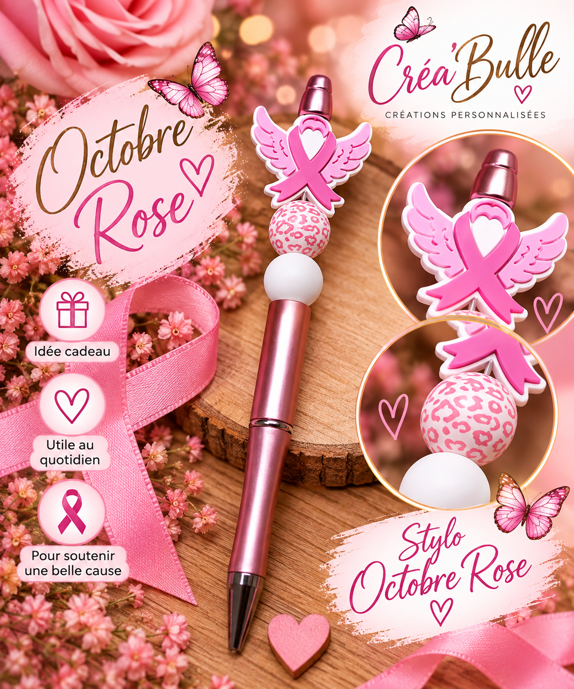 Stylos Octobre Rose