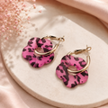 Boucles d’oreilles Fleurs Léopard