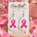 Boucles d’oreilles Octobre Rose Simili Cuir