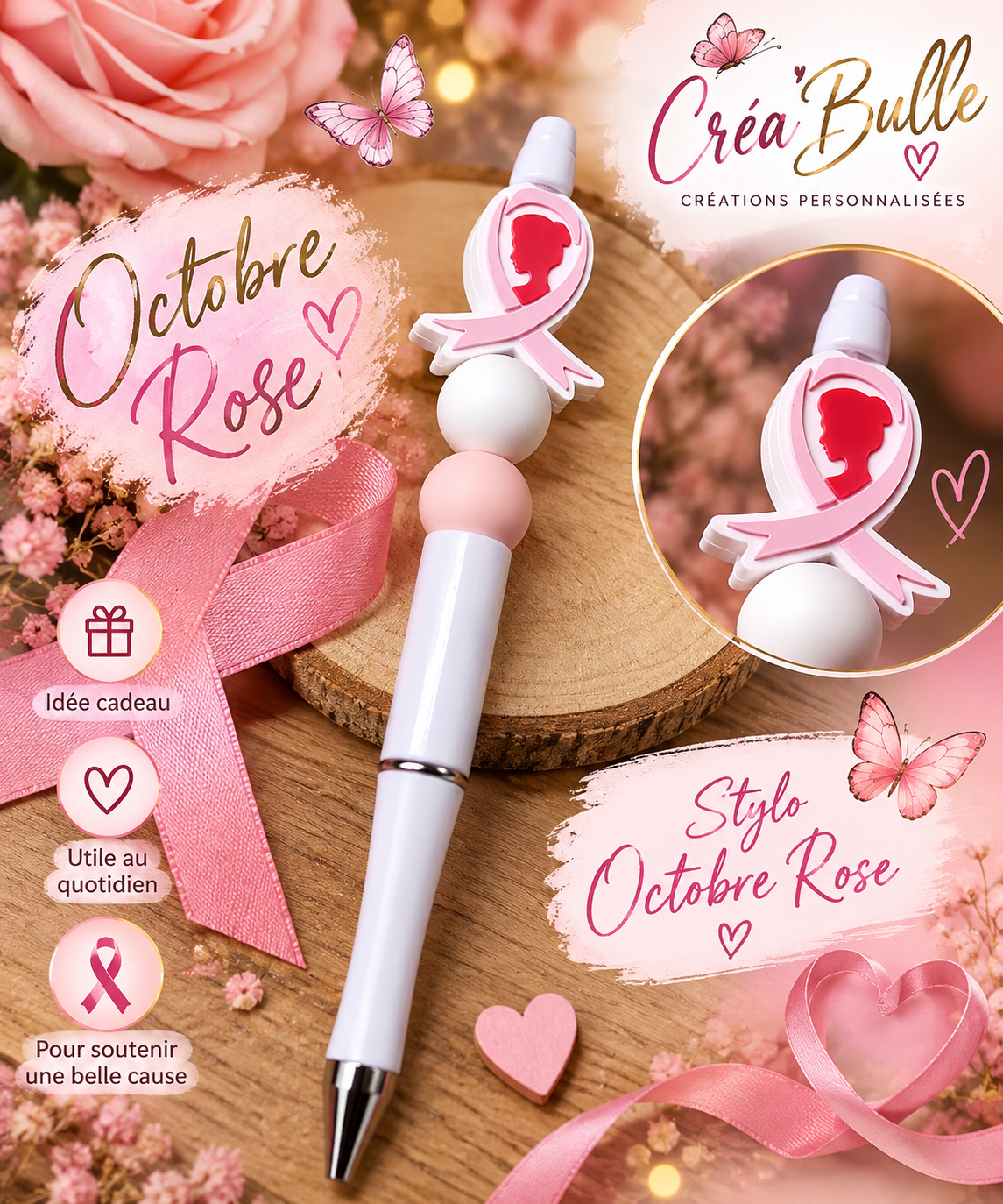 Stylos Octobre Rose