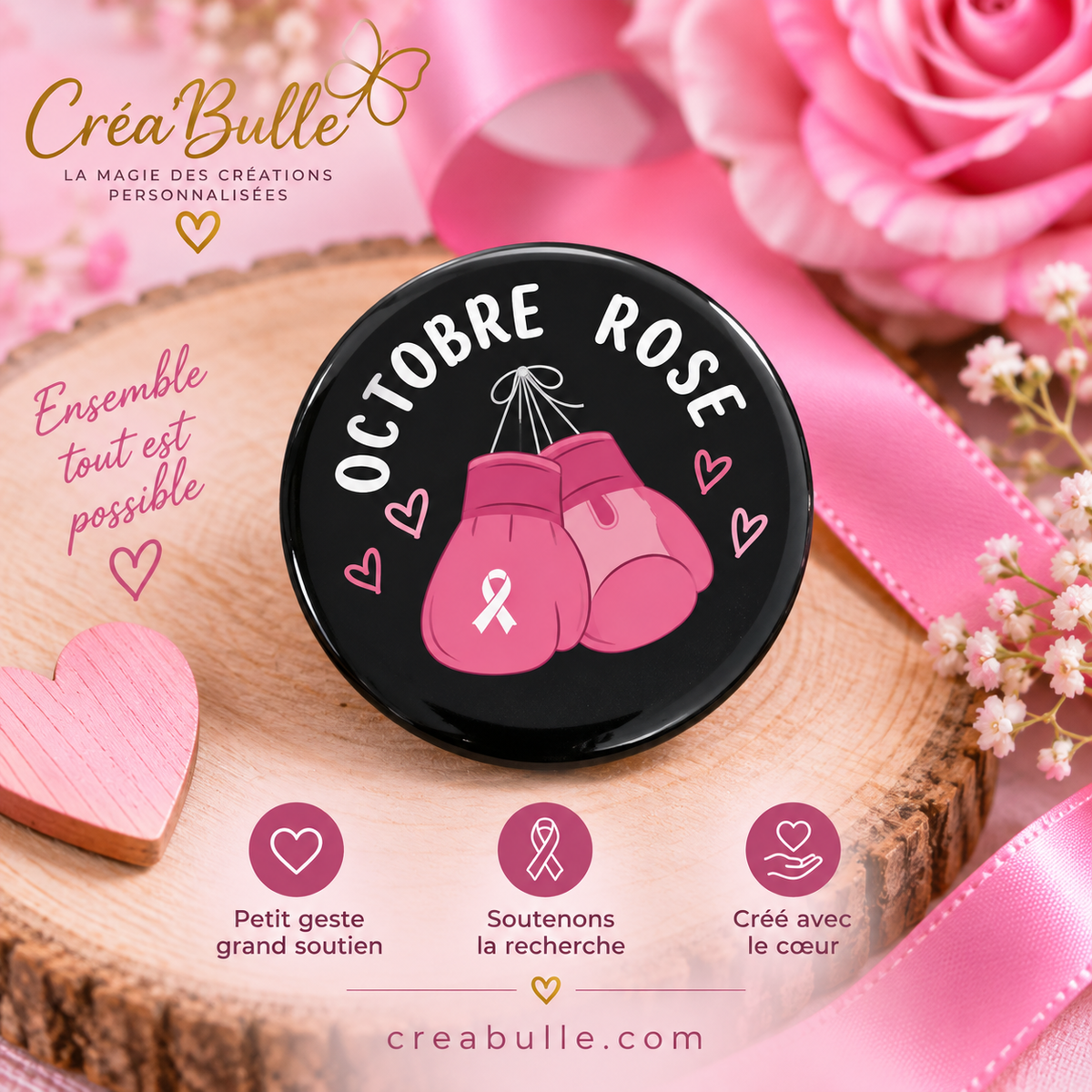 Badge Octobre Rose