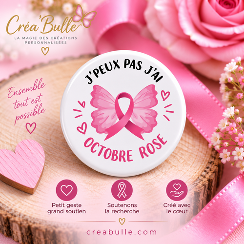 Badge Octobre Rose